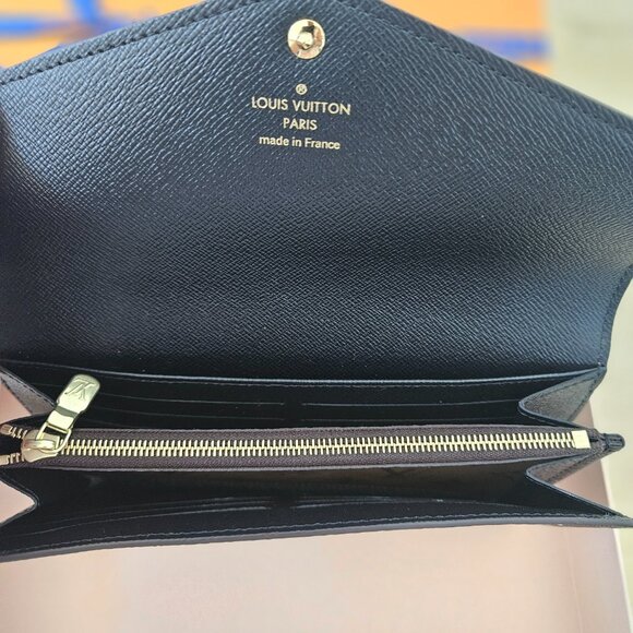 Brand New Authentic Louis Vuitton Sarah NM3 M. Reverse Wallet Mono, Brown - Picture 10 of 16